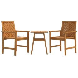 Ensemble de Salon de jardin meuble d'ext&eacute;rieur ensemble de mobilier 3 pi&egrave;ces bois d'acacia solide 0