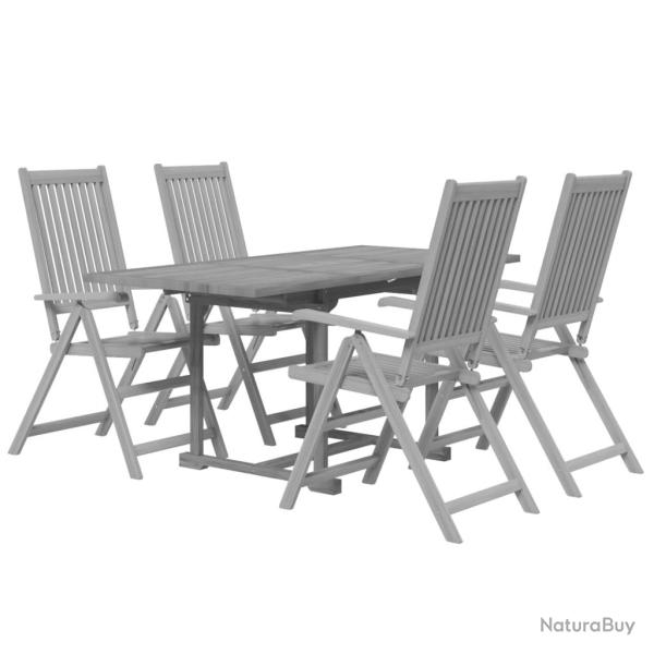 Ensemble de salle � manger de jardin meuble ext�rieur 5 pi�ces bois d'acacia solide 02_0013748