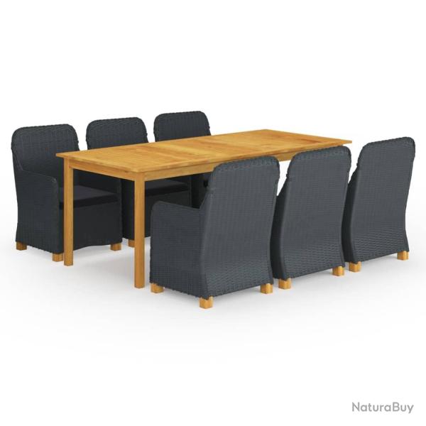 Ensemble de salle � manger de jardin meuble ext�rieur 7 pi�ces gris fonc� 02_0013978
