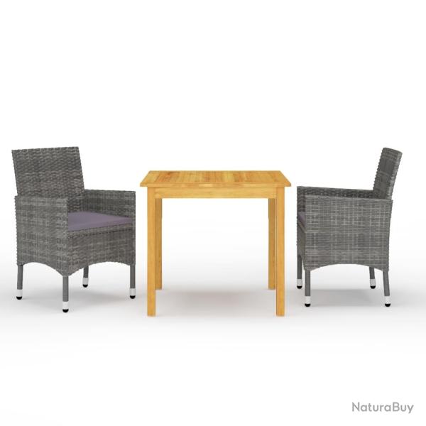 Ensemble de salle � manger de jardin meuble ext�rieur 3 pi�ces gris 02_0013615