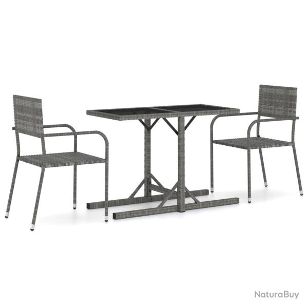 Ensemble de salle � manger de jardin meuble ext�rieur 3 pi�ces gris 02_0013622