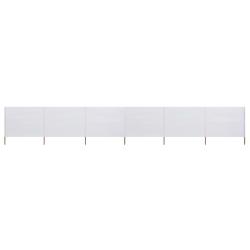 Brises-vue paravent 6 panneaux tissu 800 x 160 cm blanc sable 02_0008843