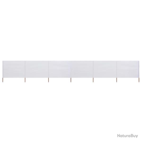 Brises-vue paravent 6 panneaux tissu 800 x 160 cm blanc sable 02_0008843