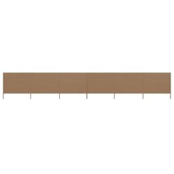 Brises-vue paravent 6 panneaux tissu 800 x 160 cm taupe 02_0008846