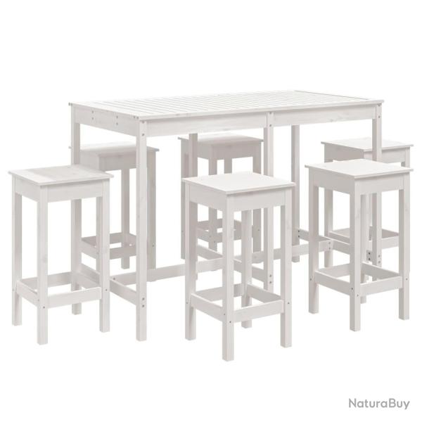 Ensemble de bar de jardin 7 pi�ces blanc bois de pin massif 02_0013427