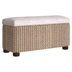 Banc banquette de rangement avec coussin gris 69 cm quenouille 02_0010802