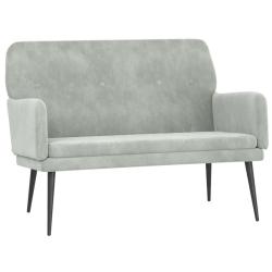 Banc banquette 108 x 79 x 79 cm velours gris clair 02_0010570