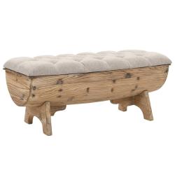 Banc banquette de rangement bois massif et tissu 103 x 51 x 44 cm 02_0021259