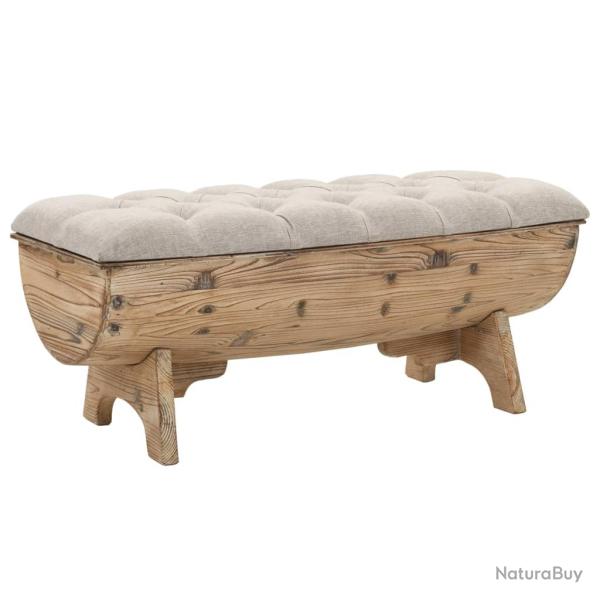 Banc banquette de rangement bois massif et tissu 103 x 51 x 44 cm 02_0021259