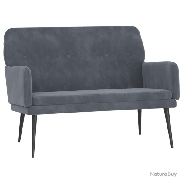 Banc banquette 108 x 79 x 79 cm velours gris fonc� 02_0010709