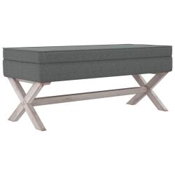 Tabouret de rangement 110 x 45 x 49 cm tissu gris fonc&eacute; 02_0010791