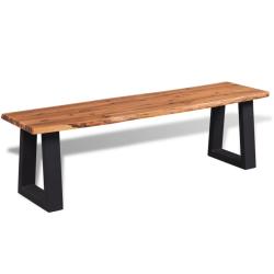 Banc banquette 160 x 40 x 45 cm en bois d'acacia massif 02_0021251