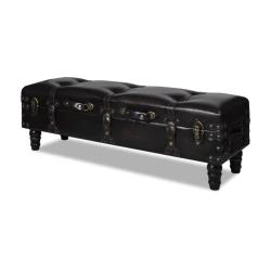 Banc banquette long de rangement 111 x 34 x 37 cm marron 02_0021254