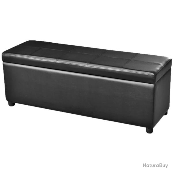 Banc banquette 116 x 39 x 44 cm long de rangement bois noir 02_0010770