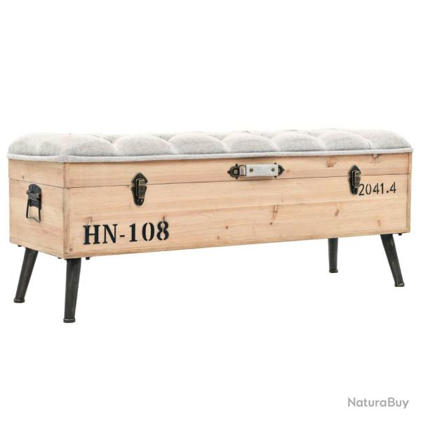 Banc banquette de rangement 110 cm bois de sapin massif 02_0010774