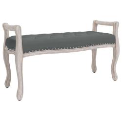 Banc banquette 110 x 45 x 60 cm tissu gris fonc&eacute; 02_0010658