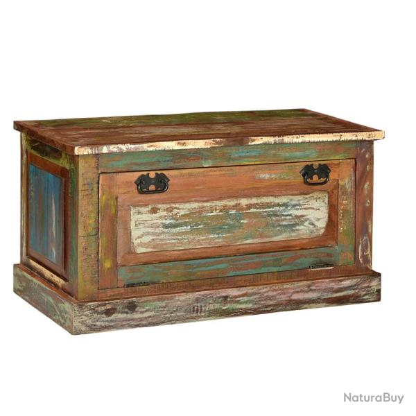 Banc banquette de rangement de chaussures 85 x 40 x 45 cm bois de r�cup�ration 02_0010853