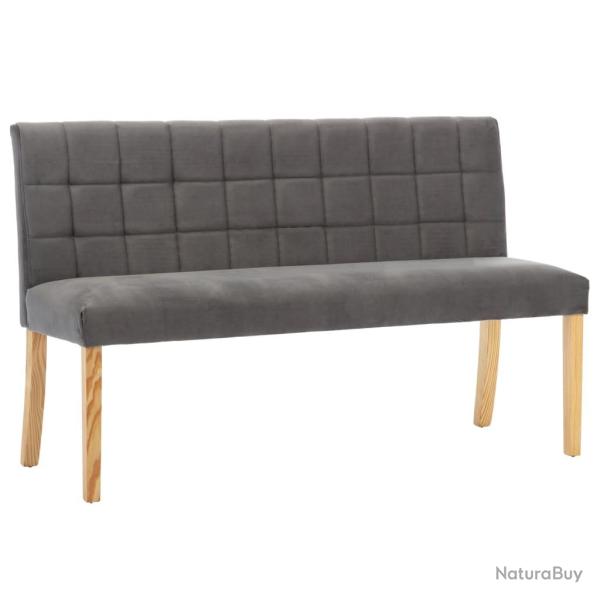 Banc banquette 140 x 56 x 86 cm gris velours 02_0010902