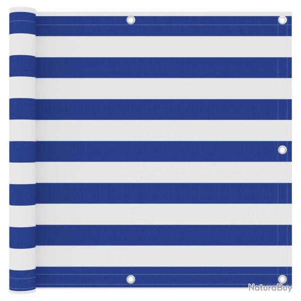 �cran de balcon brise pare vue protection confidentialit� 90 x 300 cm tissu oxford blanc et bleu 02