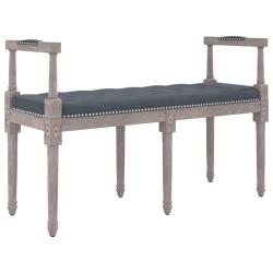 Banc banquette 110 x 40 x 70 cm velours gris fonc&eacute; 02_0010465