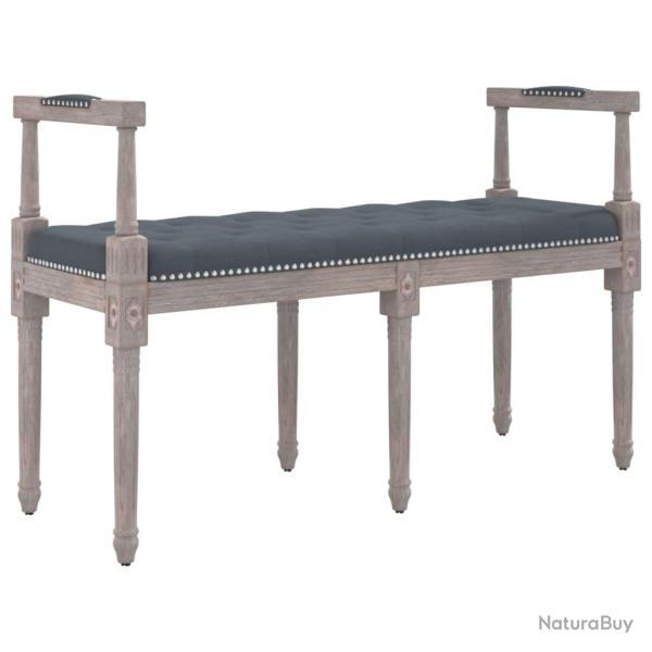 Banc banquette 110 x 40 x 70 cm velours gris fonc� 02_0010465