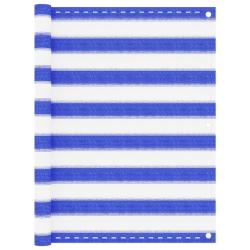 &Eacute;cran de balcon brise pare vue protection confidentialit&eacute; 90 x 500 cm PEHD bleu et blanc 02_0010127