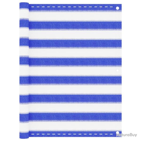 �cran de balcon brise pare vue protection confidentialit� 90 x 500 cm PEHD bleu et blanc 02_0010127