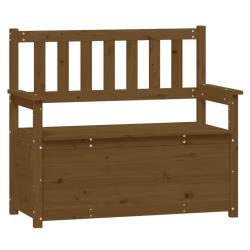Banc banquette 112,5 x 51,5 x 96,5 cm bois de pin massif marron miel 02_0010519