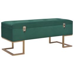 Banc banquette avec compartiment de rangement 105 cm velours vert 02_0010732
