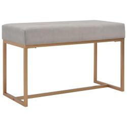Banc banquette 80 cm gris velours 02_0010752