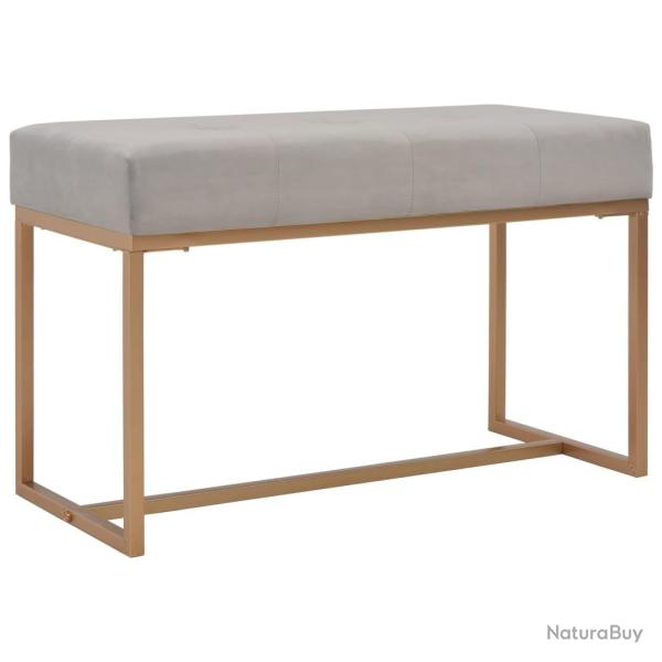 Banc banquette 80 cm gris velours 02_0010752