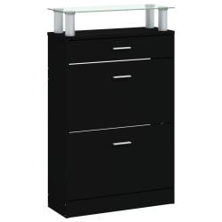 Armoire &agrave; chaussures range chaussures rangement meuble entr&eacute;e couloir salon 63 x 24 x 104 cm bois d
