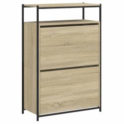 Armoire &agrave; chaussures range chaussures rangement meuble entr&eacute;e couloir salon sonoma 75 x 34 x 112 cm