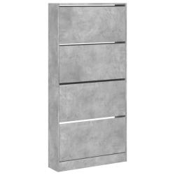 Armoire &agrave; chaussures range chaussures rangement meuble entr&eacute;e couloir salon 4 tiroirs rabattables b