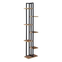 Support de plantes &agrave; 6 niveaux 150 x 34 x 21 cm effet noyer / noir 03_0007694