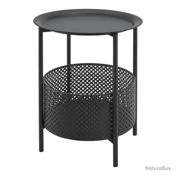 Petite table ronde m�tal 45 x 35 cm noir 03_0008545