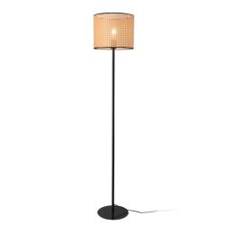 Lampadaire lampe lumi&egrave;re luminaire 154 x 30 cm noir beige 03_0007271