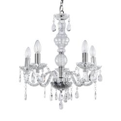 Lustre luminaire suspendu plafonnier (5 x socles e14)(env. 150,0 cm &oslash; : 52,0 cm) lampe &agrave; suspension