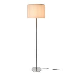 Lampadaire lampe lumi&egrave;re luminaire tamworth E27 hauteur 161 cm argent blanc 03_0007323