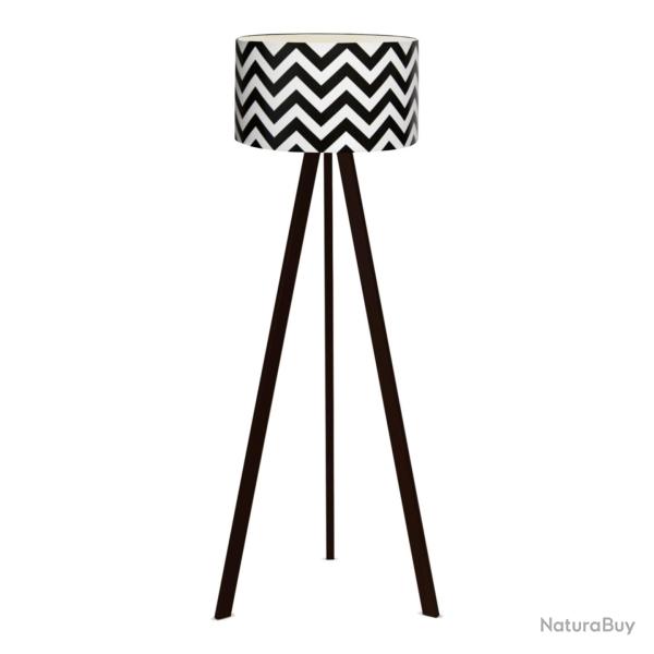 Lampadaire lampe lumi�re luminaire hauteur 140 cm E27 noir / blanc 03_0007297