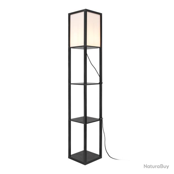 Lampadaire lampe lumi�re luminaire stapleford avec �tag�re E27 hauteur 160 cm noir blanc 03_0007319