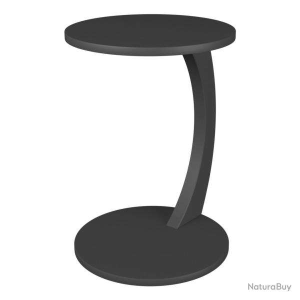 Table d'appoint ronde � roulettes 56 x 38 cm gris 03_0008666