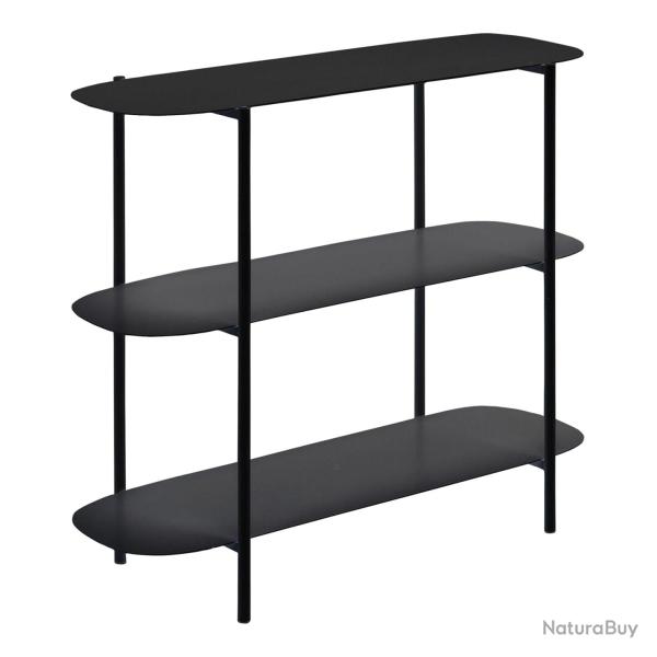 Table console acier 70 x 90 x 32 cm noir 03_0008567