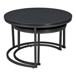Set de 2 tables basses rondes gigognes noir 03_0008356
