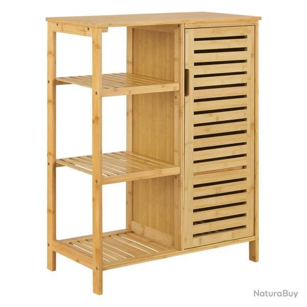 Meuble de rangement avec �tag�re 87 x 66 x 33 cm pour salle de bain bambou 03_0006860