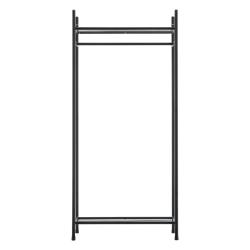 Garde-robe avec &eacute;tag&egrave;res meuble de rangement 2 surfaces de stockage acier laqu&eacute; 130 x 60 x 30 cm no