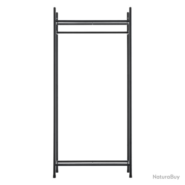 Garde-robe avec �tag�res meuble de rangement 2 surfaces de stockage acier laqu� 130 x 60 x 30 cm no