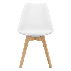 Lot de 6 chaises de salle &agrave; manger similicuir h&ecirc;tre blanc 03_0006778