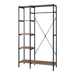 Portant &agrave; v&ecirc;tements hvidovre 170 x 100 x 35 cm noir effet bois 03_0008135