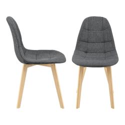 Lot de 2 chaises de salle &agrave; manger 86 x 53 x 47 cm gris fonc&eacute; 03_0006736